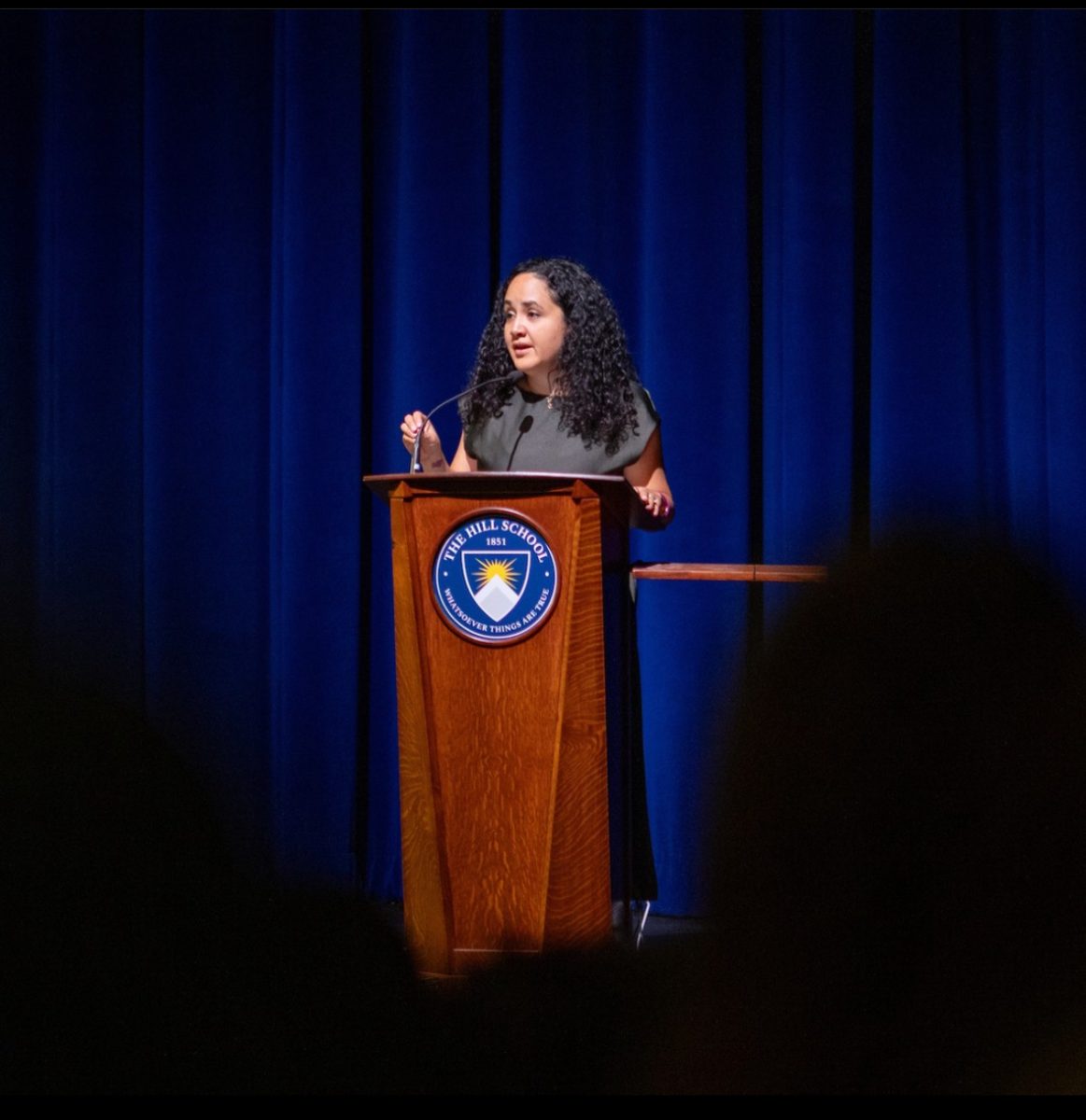 Nelba Márquez-Greene spoke to students in the CFTA over Martin Luther King
